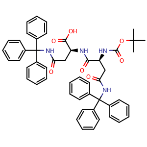 Chemical structure of Boc-Asn(Trt)-Asn(Trt)-OH , AChemBlock AD291346