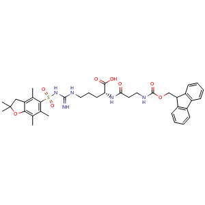 Chemical structure of Fmoc-β-Ala-D-Arg(pbf)-OH , AChemBlock AD291348