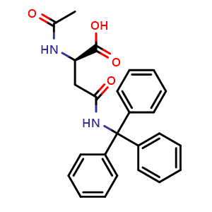 Chemical structure of Ac-D-Asn(Trt)-OH , AChemBlock AD291350