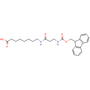 Chemical structure of Fmoc-β-Ala-8-AOC-OH , AChemBlock AD291353