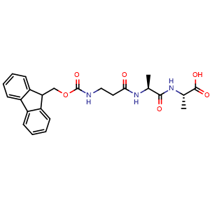 Chemical structure of Fmoc-β-Ala-Ala-Ala-OH , AChemBlock AD291354