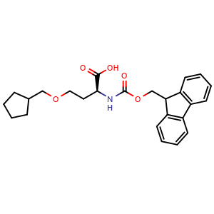 Chemical structure of Fmoc-L-homoser(cyclopentylmethyl)-OH , AChemBlock AD291358