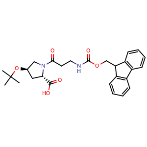 Chemical structure of Fmoc-β-Ala-Hyp(tBu)-OH , AChemBlock AD291359