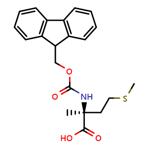Chemical structure of Fmoc-α-Me-Met-OH , AChemBlock AD291365