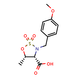 Chemical structure of PMB-D-SulfaAlloThr-OH , AChemBlock AD291370