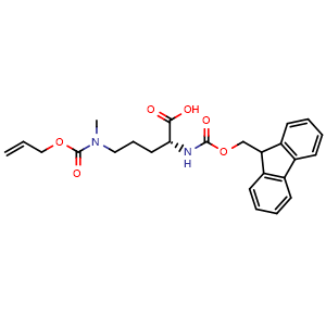 Chemical structure of Fmoc-D-OrnMe(Alloc)-OH , AChemBlock AD291371