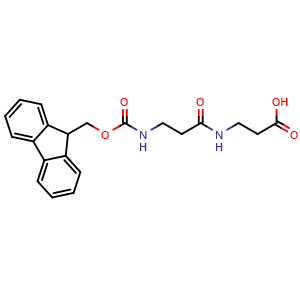 Chemical structure of Fmoc-β-Ala-β-Ala-OH , AChemBlock AD291378
