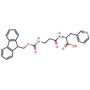 Chemical structure of Fmoc-β-Ala-D-3-Pal-OH , AChemBlock AD291381