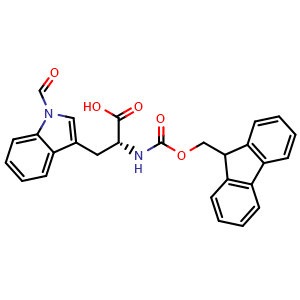 Chemical structure of Fmoc-D-Trp(For)-OH , AChemBlock AD291383