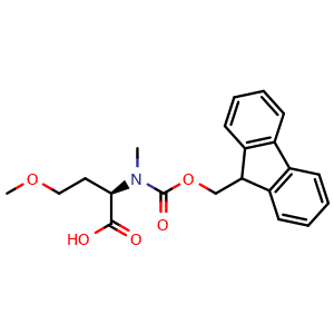 Chemical structure of Fmoc-N-Me-D-HomoSer(Me)-OH , AChemBlock AD291386