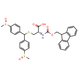 Chemical structure of Fmoc-D-Cys(Msbh)-OH , AChemBlock AD291387