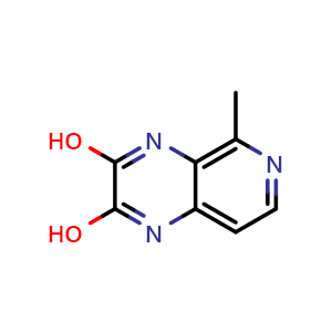 Chemical structure of 5-Methylpyrido[3,4-b]pyrazine-2,3-diol , AChemBlock AD291398