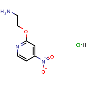 Chemical structure of 2-((4-Nitropyridin-2-yl)oxy)ethan-1-amine hydrochloride , AChemBlock AD291405