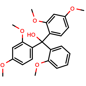Chemical structure of Bis(2,4-dimethoxyphenyl)(2-methoxyphenyl)methanol , AChemBlock AD291431