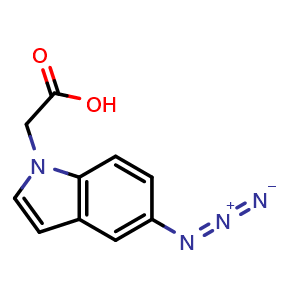 Chemical structure of 2-(5-Azido-1H-indol-1-yl)acetic acid , AChemBlock AD291432