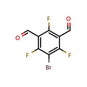 Chemical structure of 5-Bromo-2,4,6-trifluorobenzene-1,3-dicarbaldehyde , AChemBlock AD291463