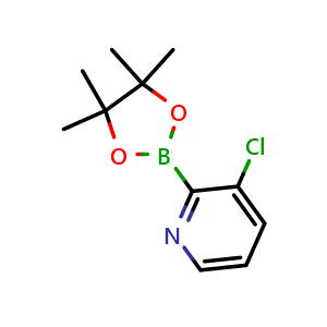 Chemical structure of 3-Chloropyridin-2-ylboronic acid pinacol ester , AChemBlock AD291474