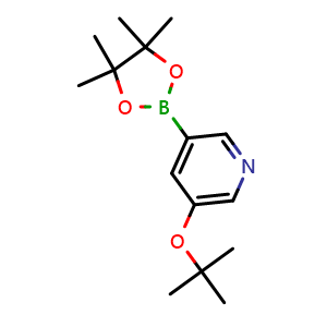 Chemical structure of 5-tert-Butoxypyridin-3-ylboronic acid pinacol ester , AChemBlock AD291478