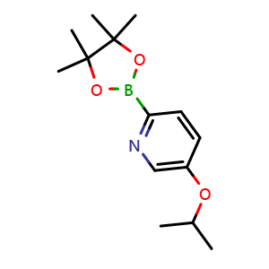 Chemical structure of 5-Isopropoxypyridin-2-ylboronic acid pinacol ester , AChemBlock AD291482