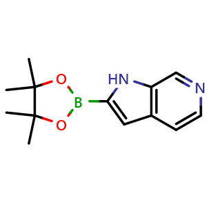 Chemical structure of 2-(4,4,5,5-Tetramethyl-1,3,2-dioxaborolan-2-yl)-pyrrolo[2,3-c]pyridine , AChemBlock AD291499
