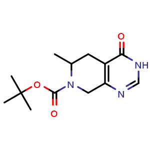 Chemical structure of tert-Butyl 6-methyl-4-oxo-3,4,5,6-tetrahydropyrido[3,4-d]pyrimidine-7(8H)-carboxylate , AChemBlock AD291510