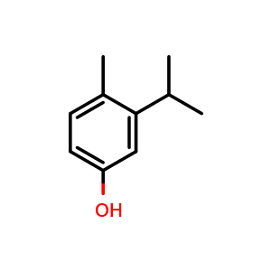 Chemical structure of 3-Isopropyl-4-methylphenol , AChemBlock AD291518