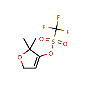 Chemical structure of 2,2-Dimethyl-2,5-dihydrofuran-3-yl trifluoromethanesulfonate , AChemBlock AD291520