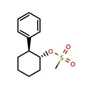 Chemical structure of [(1R,2S)-2-Phenylcyclohexyl] methanesulfonate , AChemBlock AD291576