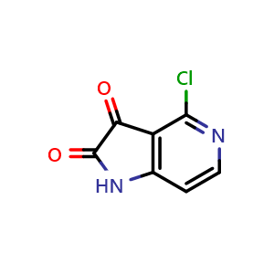 Chemical structure of 4-Chloro-1H-pyrrolo[3,2-c]pyridine-2,3-dione , AChemBlock AD291577