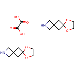 Chemical structure of 7,10-dioxa-2-azadispiro[3.1.4⁶.1⁴]undecane oxalate , AChemBlock AD291580
