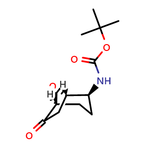 Chemical structure of tert-Butyl N-[endo-6-oxo-8-oxabicyclo[3.2.1]octan-2-yl]carbamate , AChemBlock AD291596