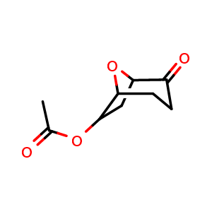 Chemical structure of (2-Oxo-8-oxabicyclo[3.2.1]octan-6-yl) acetate , AChemBlock AD291612