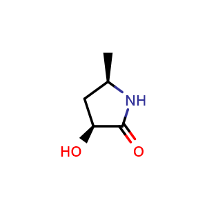 Chemical structure of (3S,5R)-3-Hydroxy-5-methyl-pyrrolidin-2-one , AChemBlock AD291636