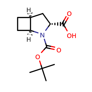 Chemical structure of (1S,3R,5S)-2-tert-Butoxycarbonyl-2-azabicyclo[3.2.0]heptane-3-carboxylic acid , AChemBlock AD291641