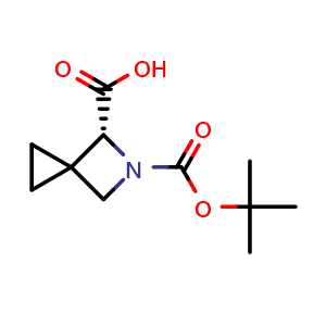 Chemical structure of (6R)-5-tert-Butoxycarbonyl-5-azaspiro[2.3]hexane-6-carboxylic acid , AChemBlock AD291642