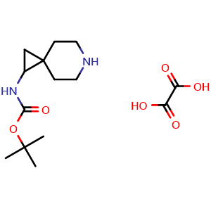 Chemical structure of tert-Butyl N-(6-azaspiro[2.5]octan-2-yl)carbamate oxalic acid , AChemBlock AD291668