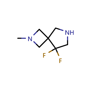 Chemical structure of 5,5-Difluoro-2-methyl-2,7-diazaspiro[3.4]octane , AChemBlock AD291685