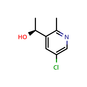 Chemical structure of (1S)-1-(5-Chloro-2-methyl-3-pyridyl)ethanol , AChemBlock AD291697
