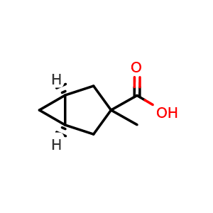 Chemical structure of rel-(1S,5R)-3-Methylbicyclo[3.1.0]hexane-3-carboxylic acid , AChemBlock AD291706