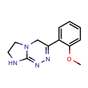 Chemical structure of 3-(2-Methoxyphenyl)-4,6,7,8-tetrahydroimidazo[2,1-c][1,2,4]triazine , AChemBlock AD291739