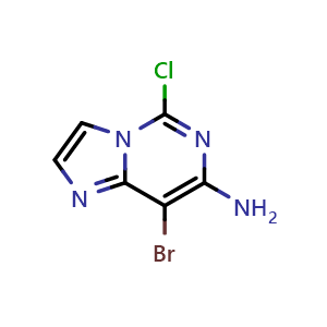 Chemical structure of 8-Bromo-5-chloroimidazo[1,2-c]pyrimidin-7-amine , AChemBlock AD291767