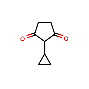 Chemical structure of 2-Cyclopropylcyclopentane-1,3-dione , AChemBlock AD291789