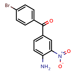 Chemical structure of (4-Amino-3-nitrophenyl)(4-bromophenyl)methanone , AChemBlock AD291808
