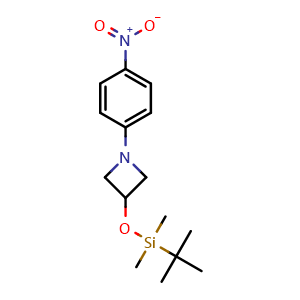 Chemical structure of 3-((tert-Butyldimethylsilyl)oxy)-1-(4-nitrophenyl)azetidine , AChemBlock AD291811