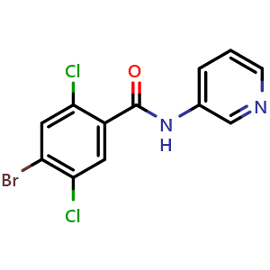 Chemical structure of 4-Bromo-2,5-dichloro-N-(pyridin-3-yl)benzamide , AChemBlock AD291825
