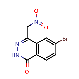 Chemical structure of 6-Bromo-4-(nitromethyl)phthalazin-1(2H)-one , AChemBlock AD291872