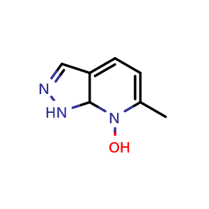 Chemical structure of 6-Methyl-1,7a-dihydro-7H-pyrazolo[3,4-b]pyridin-7-ol , AChemBlock AD291877
