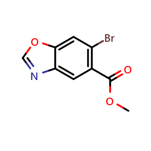 Chemical structure of Methyl 6-bromobenzo[d]oxazole-5-carboxylate , AChemBlock AD291903