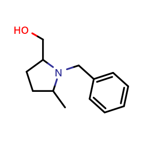 Chemical structure of (1-Benzyl-5-methylpyrrolidin-2-yl)methanol , AChemBlock AD291911