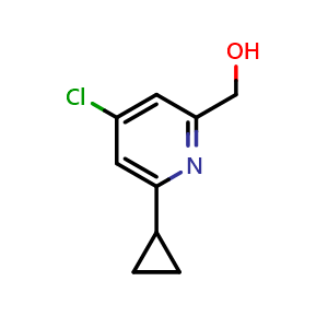Chemical structure of (4-Chloro-6-cyclopropylpyridin-2-yl)methanol , AChemBlock AD291923